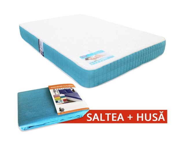 Set Saltea Latex Saltex 1400x1900 + Husa cu elastic